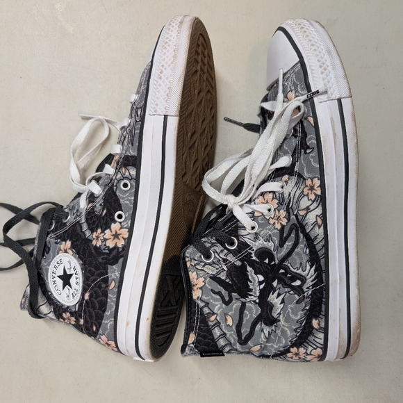 Converse Chuck Taylor Pro - Chinese Dragon and pink flowers - Picture 5 of 7